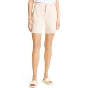 New FRAME Women's Washed Nude Pink Slouch Pocket Cotton Shorts Size 31